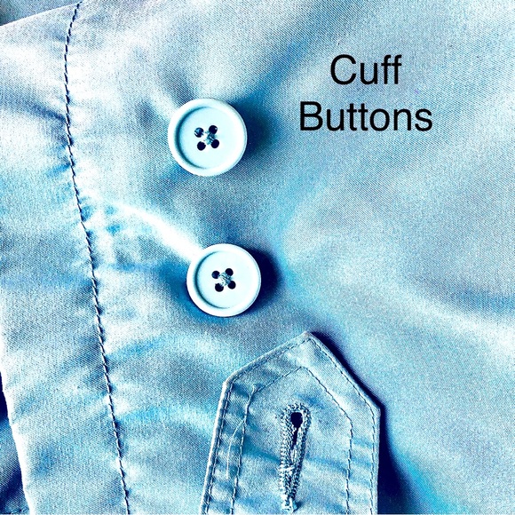 Eddie Bauer Vintage Trench Coat Light Blue Belted Lightweight Water-Resistant - Picture 7 of 16